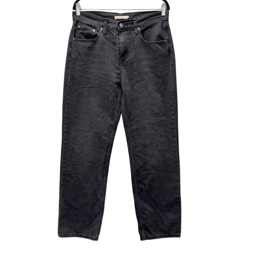 Levis Low Pro Straight Jeans Charcoal Gray Denim Size 30 Regular Fit 100% Cotton